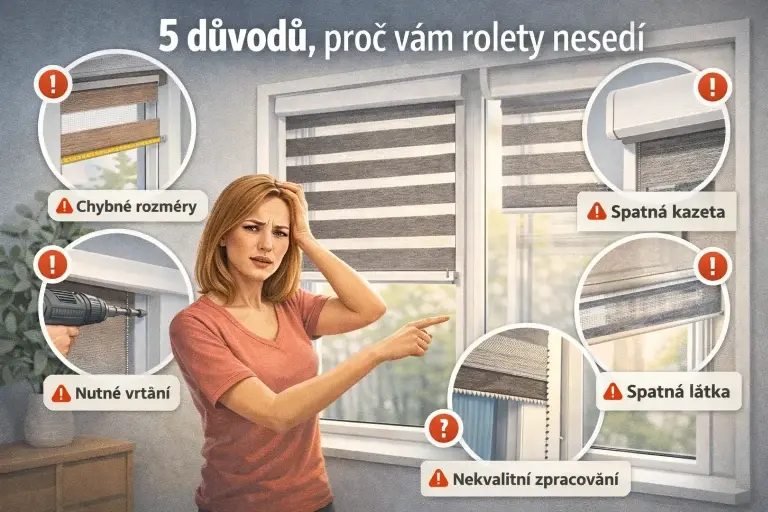 5 důvodů, proč vám rolety nesedí