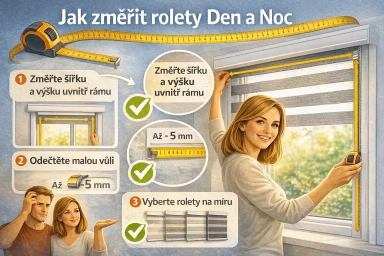 Měření rolet krok za krokem