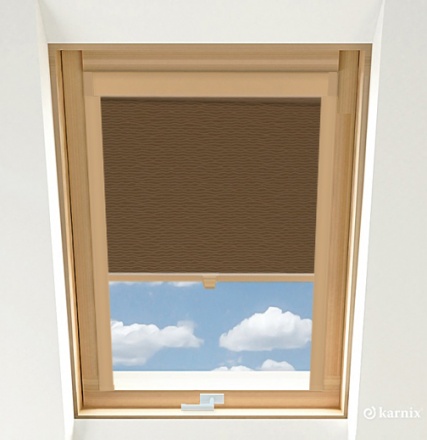 Střešní roleta PREMIUM BASMATI - ořechová
