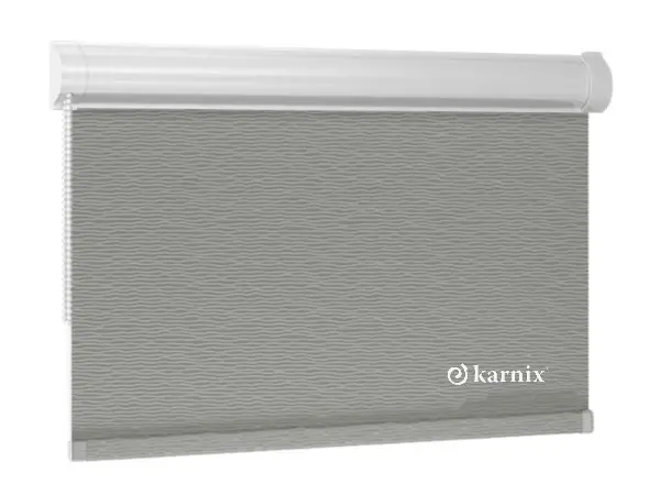 Látková roleta v kazetě BASMATI - ocelová