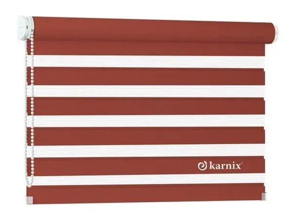 Předokenní roleta na zeď Den a Noc PROMO - vínová