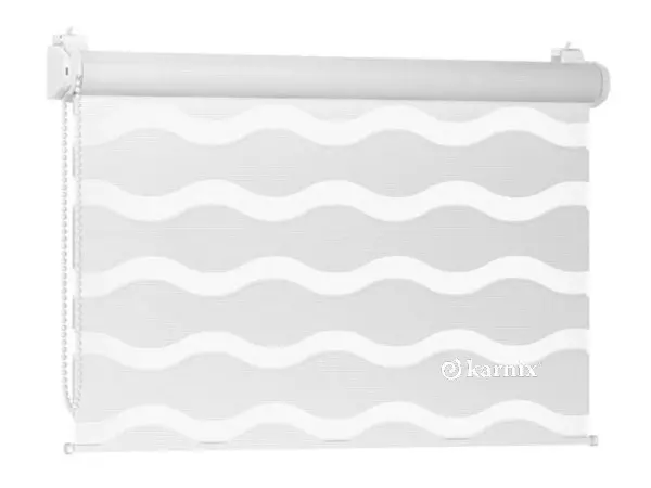Předokenní roleta na zeď WAVE - bílá