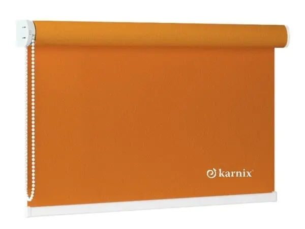 Předokenní látková roleta na zeď PEARL - mandarinková