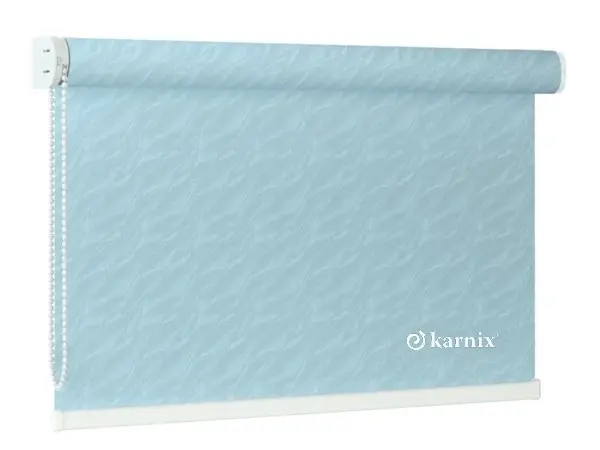 Předokenní látková roleta na zeď AQUA - blankytná