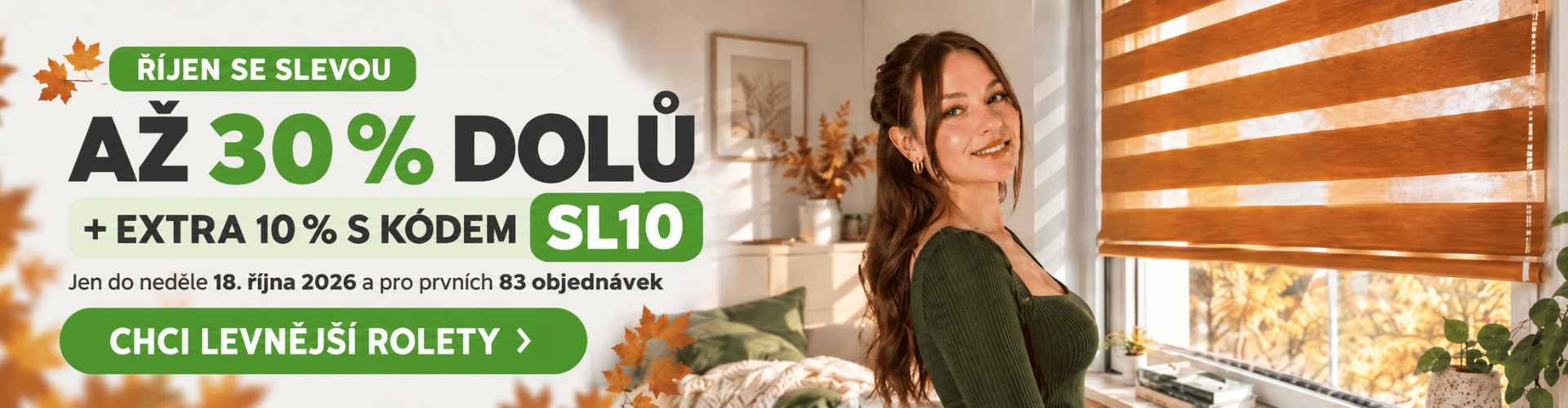 Banner na podzimní slevy 2026 do 18.10.
