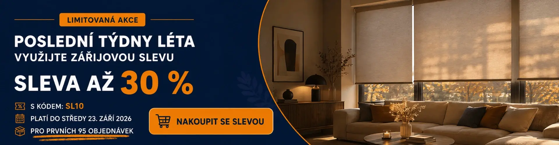 banner podzimní slevy na rolety 2026