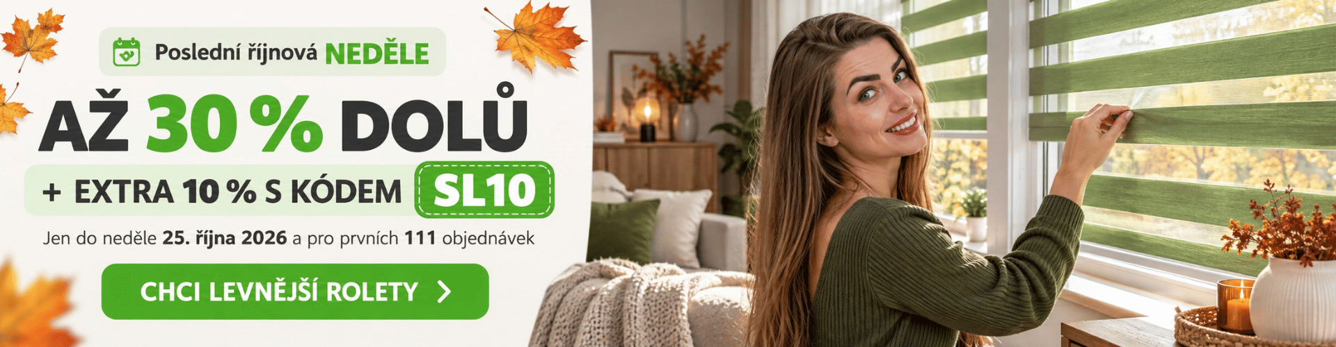 Banner na podzimní slevy 2026 do 25.10.