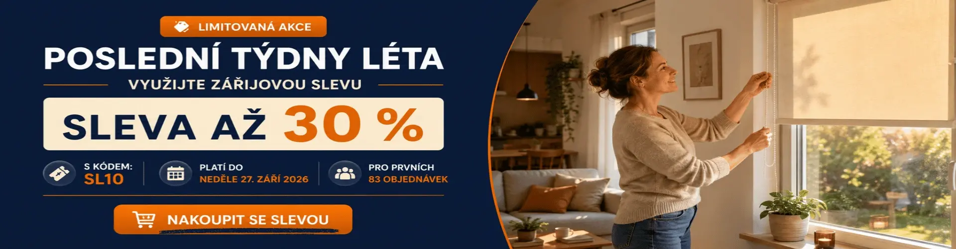 banner podzimní slevy na rolety 2026