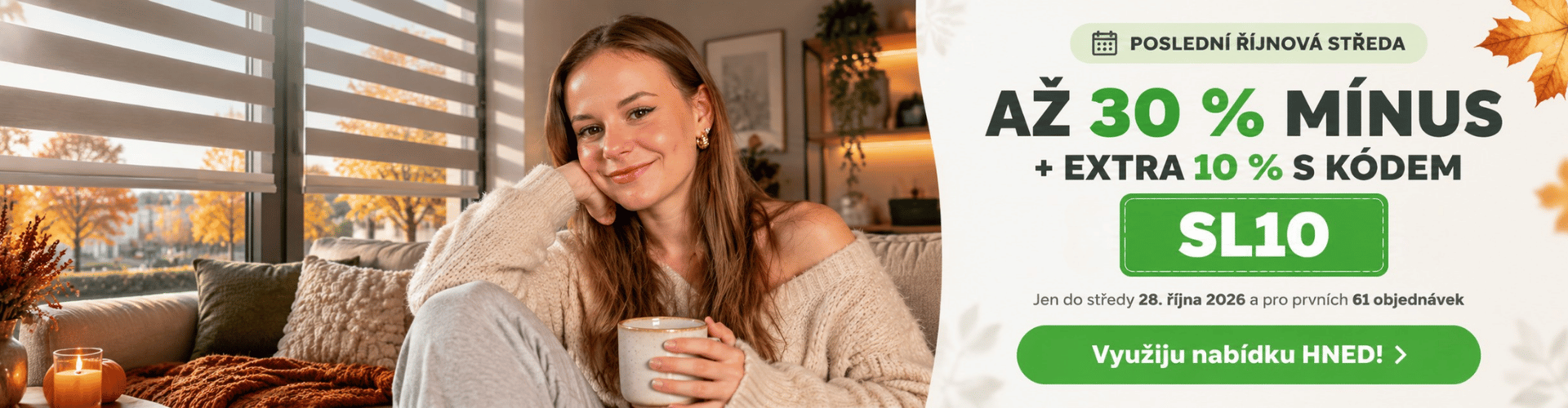 Banner na podzimní slevy 2026 do 28.10.