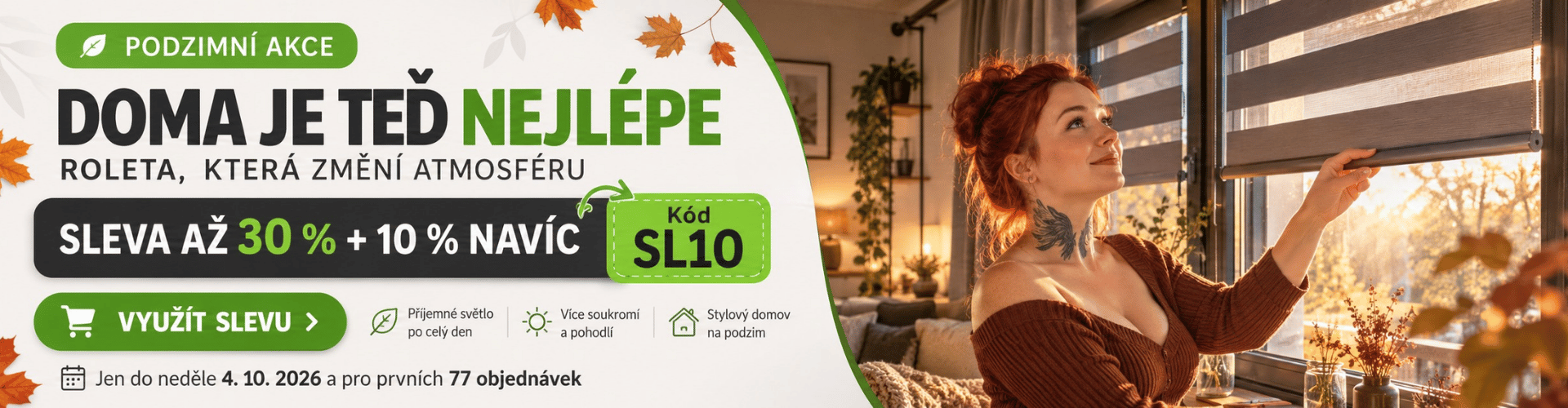 Banner na podzimní slevy 2026 do 4.10.